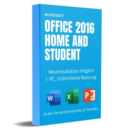 Microsoft Office 2016 Home and Student / Neuinstallation möglich / Retail