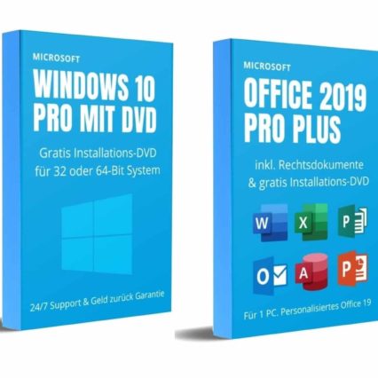 Windows 10 PRO und Office 2019 Pro Plus DVD Bundle