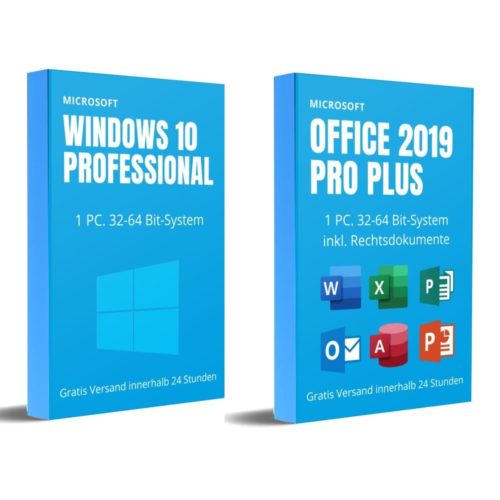 Windows 10 PRO und Office 2019 Pro Plus (Software Bundle)