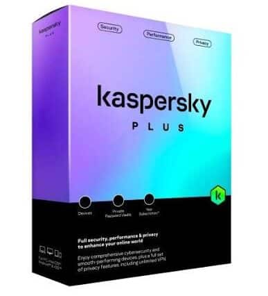 Kaspersky Plus 2026 Verpackung für Windows PCs