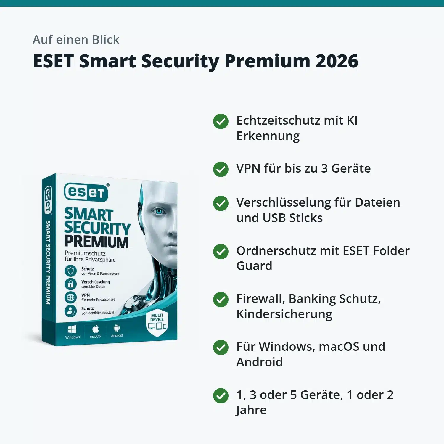 ESET Smart Security Premium 2026 auf einen Blick: die wichtigsten Eigenschaften