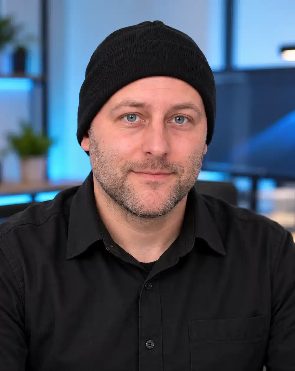 Michael Weiß, Inhaber von Yourscout, an seinem Arbeitsplatz